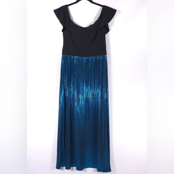 NWT ADDISON EVENINGS Prom Dress Social Satin Pleated Skirt N2350B4 Size 10 - Picture 4 of 15